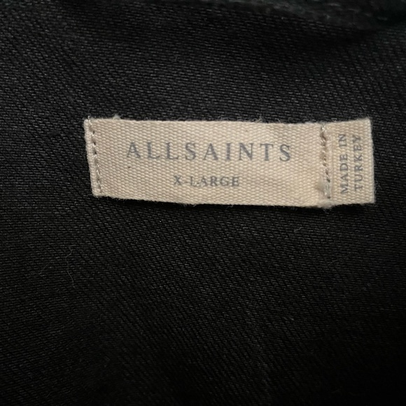 AllSaints X-Large Black Denim Jacket - Picture 3 of 3